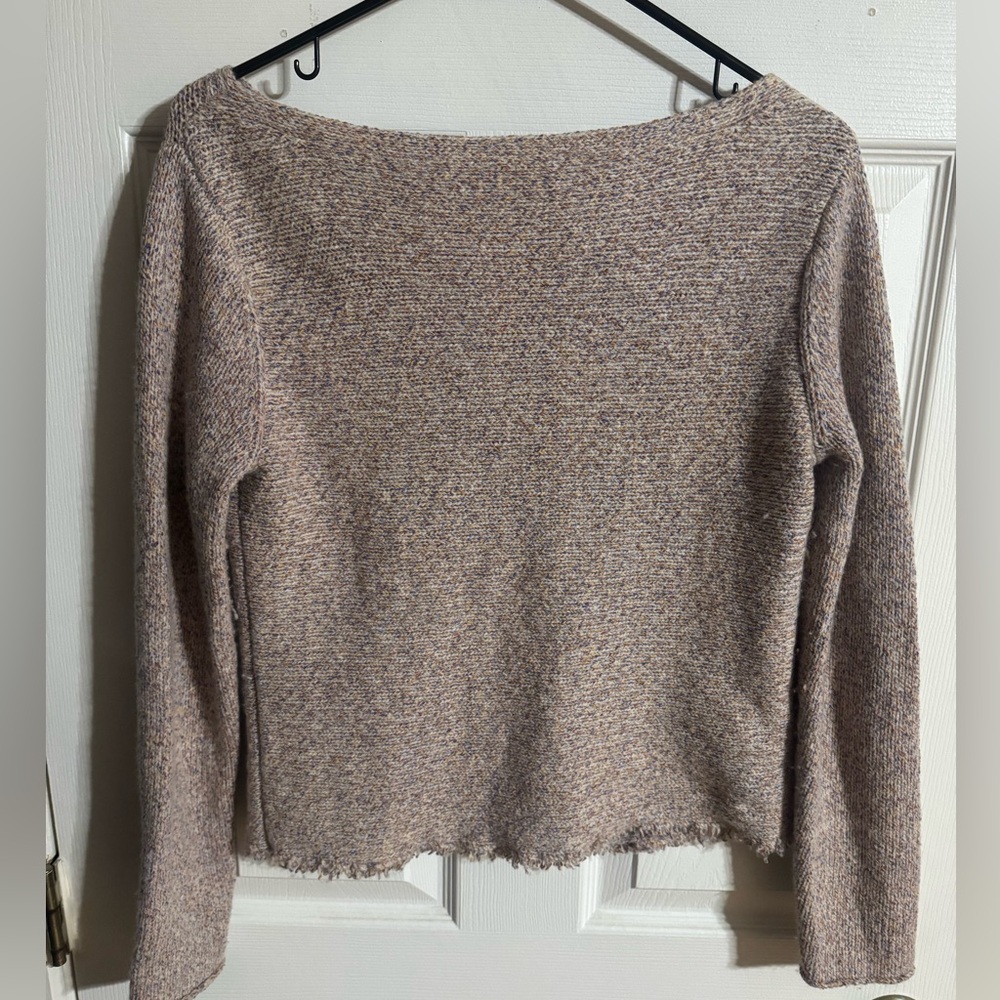 Beautiful, multicolored boatneck Eileen Fisher sweater NWTs!